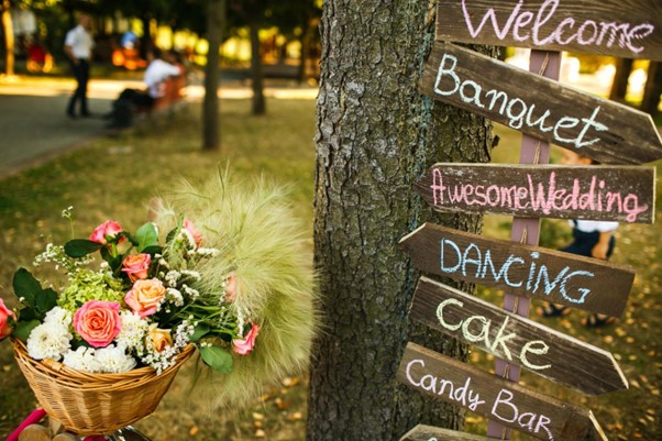 wedding directional and informational signage
